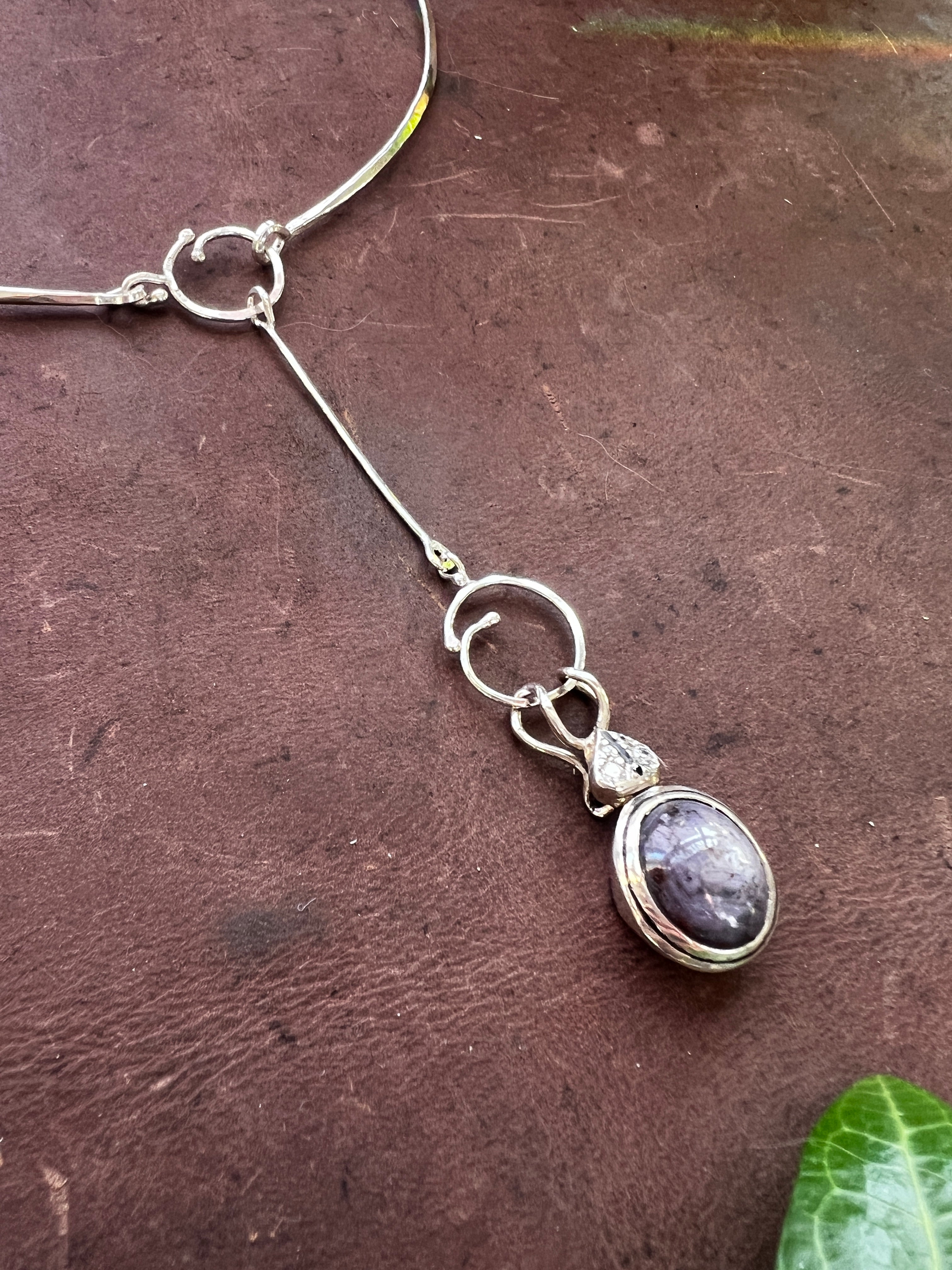 Jewel Scarab no. 3 Necklace with Star Ruby and Diamonds