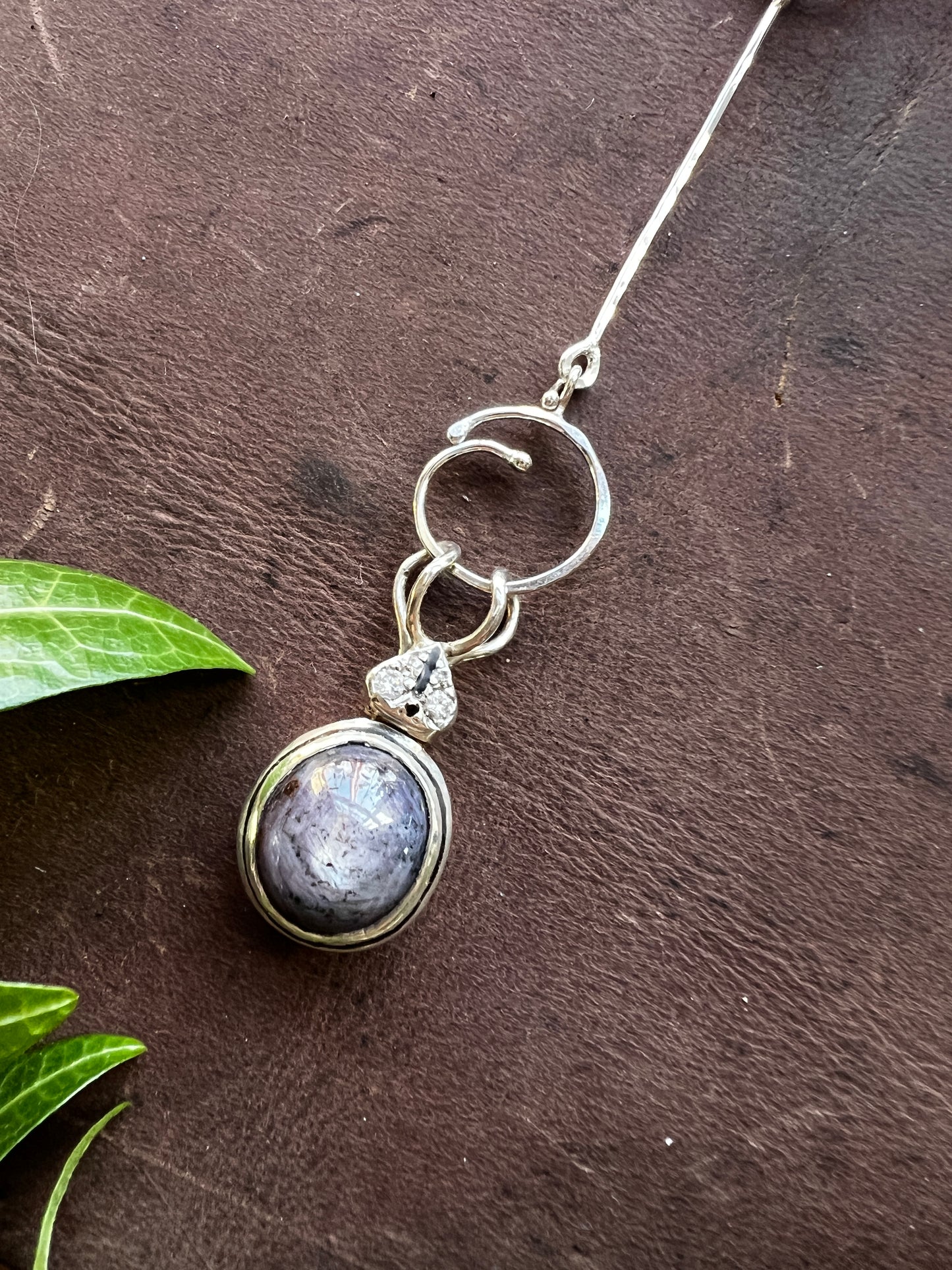 Jewel Scarab no. 3 Necklace with Star Ruby and Diamonds