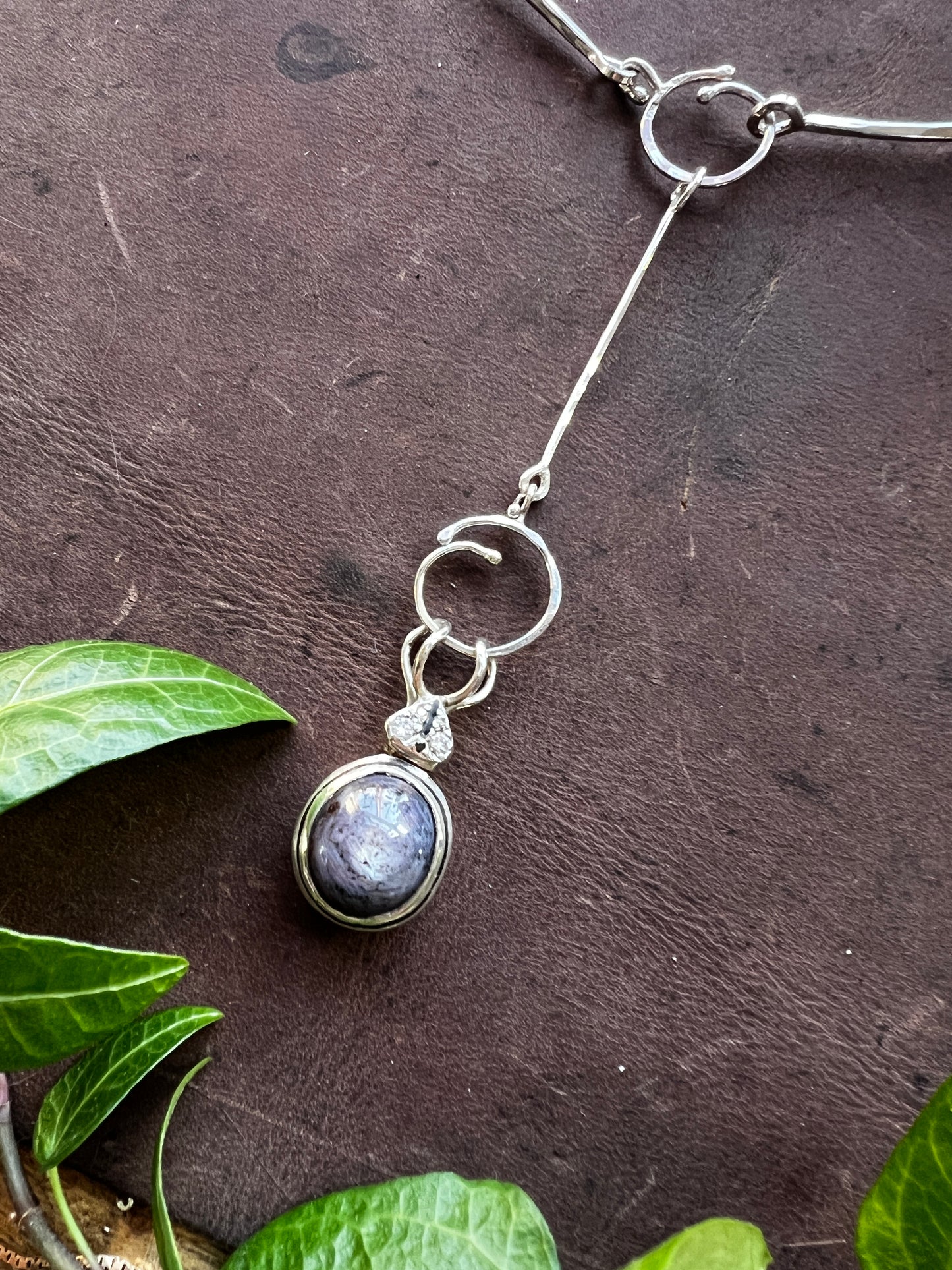 Jewel Scarab no. 3 Necklace with Star Ruby and Diamonds
