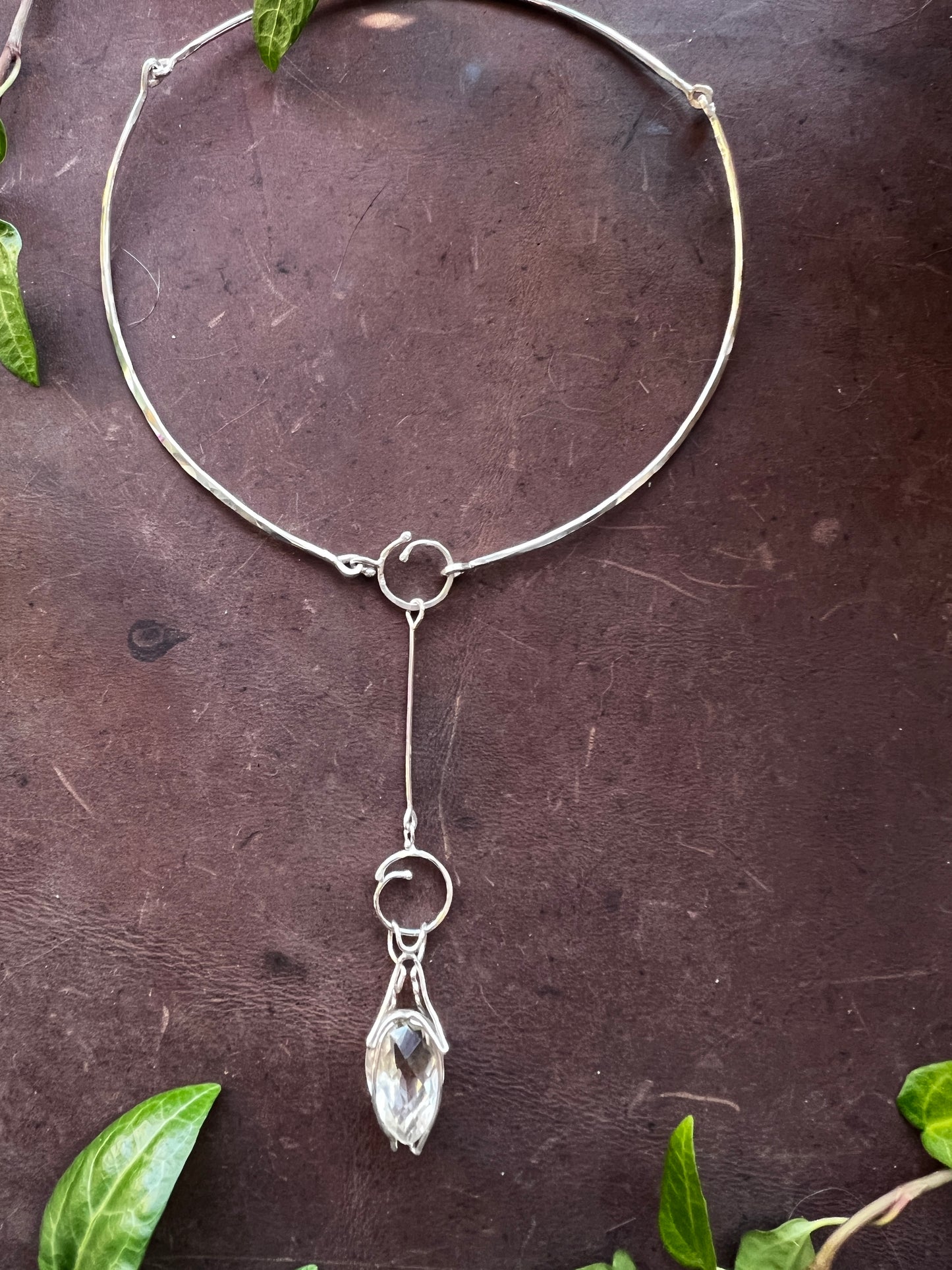 Jewel Beetle No. 11 Necklace with Lemon Quartz and Tourmaline